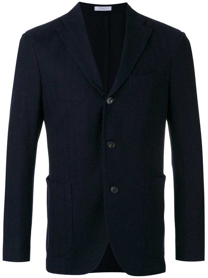 Boglioli - Three Button Blazer - Men - Cotton/acetate/cupro - 52, Blue, Cotton/acetate/cupro