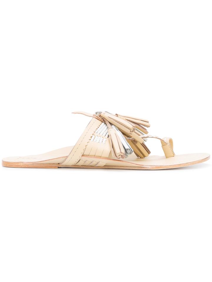 Figue Bi-colored Scaramouche Sandals - Nude & Neutrals
