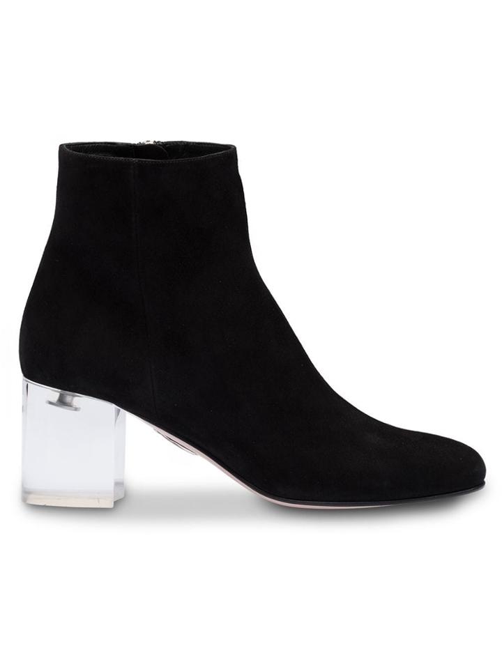 Miu Miu Suede Booties - Black
