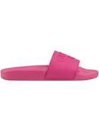 Gucci Gucci Logo Rubber Slide Sandal - Pink
