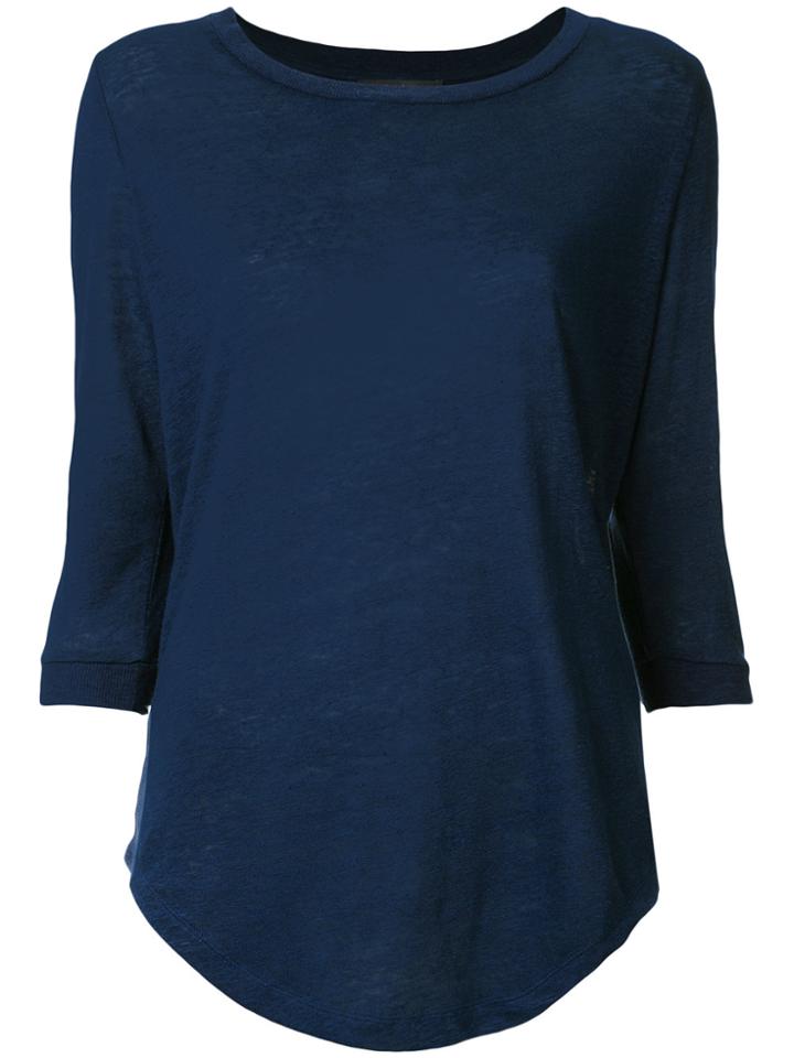 Jac+ Jack 3/4 Sleeve Curtis T-shirt - Blue