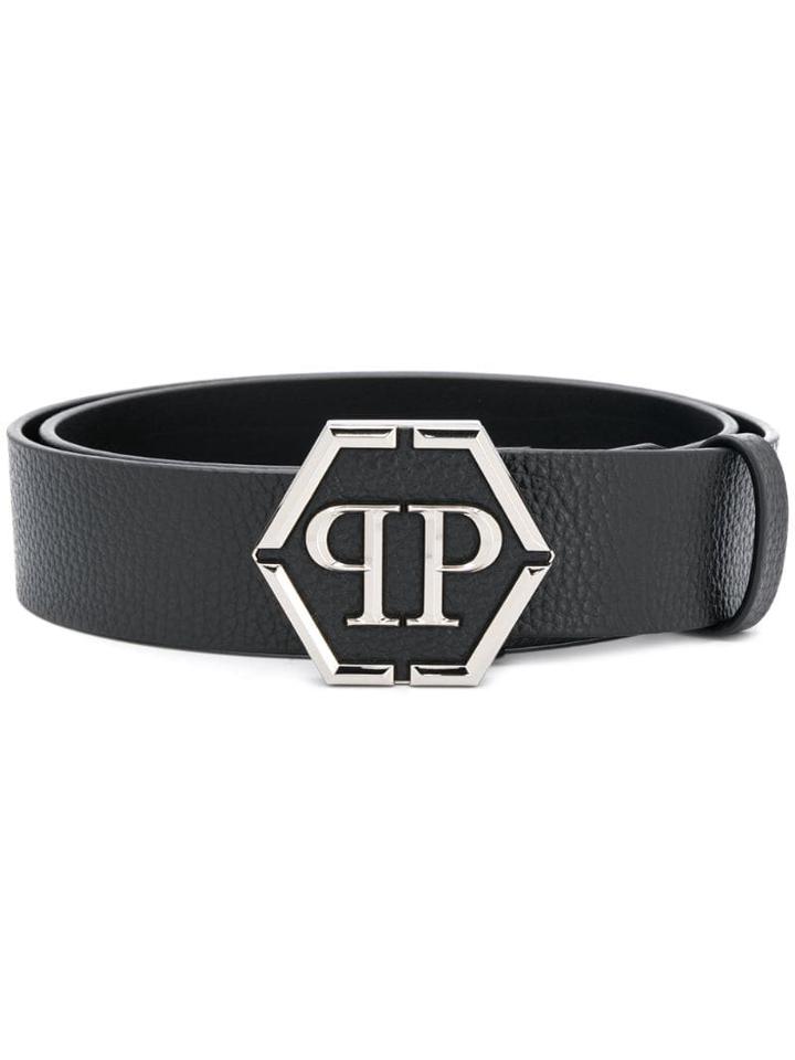 Philipp Plein Pp Plaque Belt - 02 Black
