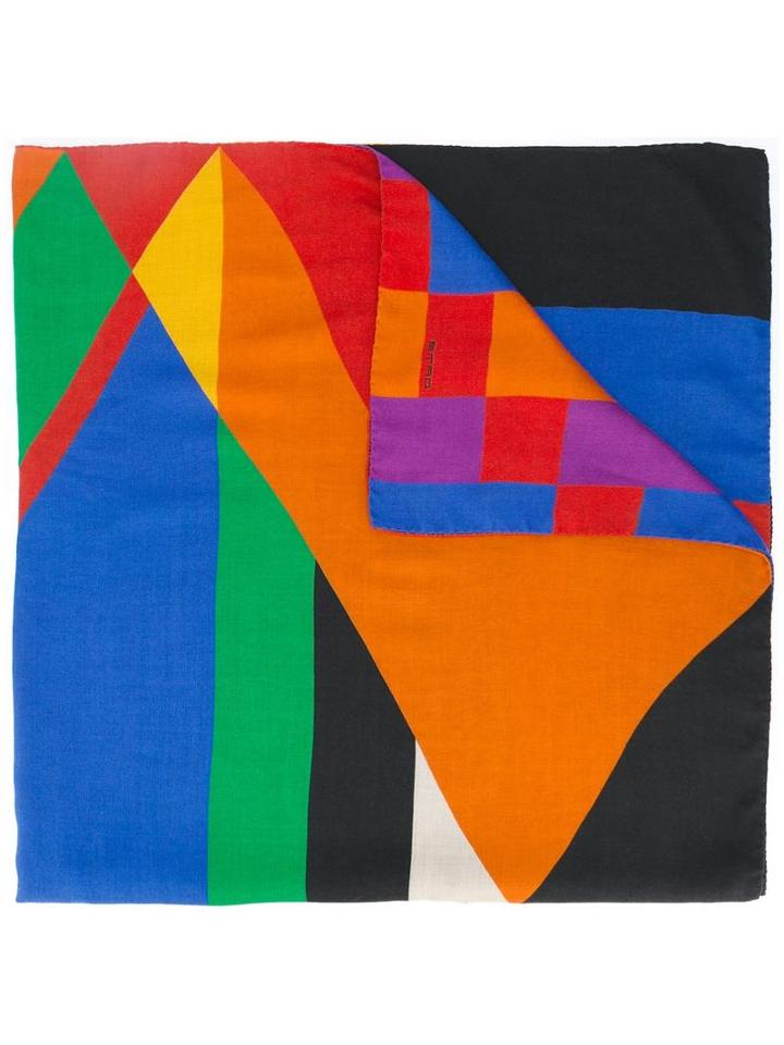 Etro Block Colour Scarf, Women's, Silk/cashmere