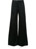 Strateas Carlucci Wide Leg Trousers, Women's, Size: Medium, Black, Silk