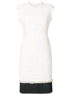 Alexander Mcqueen Soft Tweed Midi Dress - Nude & Neutrals