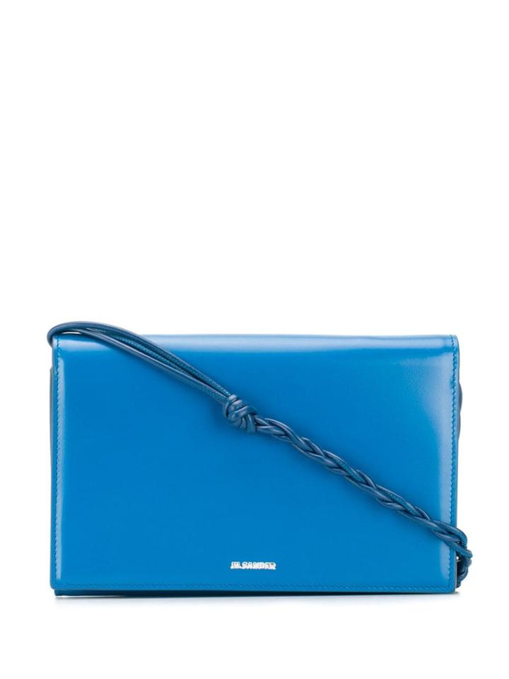 Jil Sander Foldover Crossbody Bag - Blue
