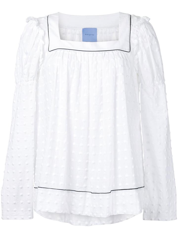 Macgraw - Daybreak Blouse - Women - Cotton - 10, White, Cotton