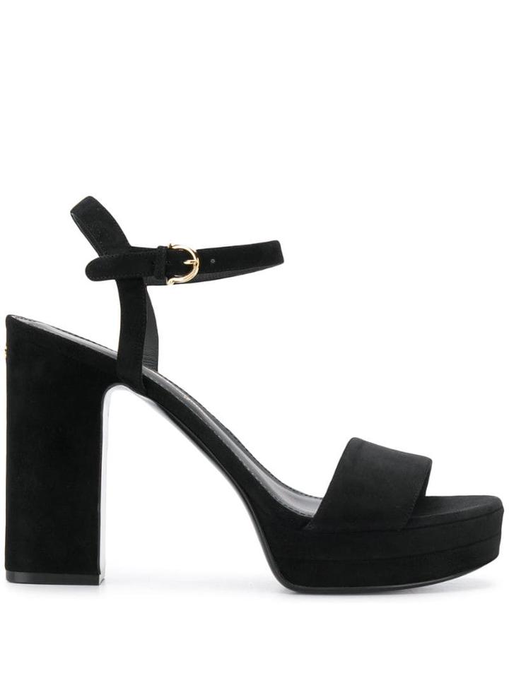 Salvatore Ferragamo Open Toe Sandals - Black