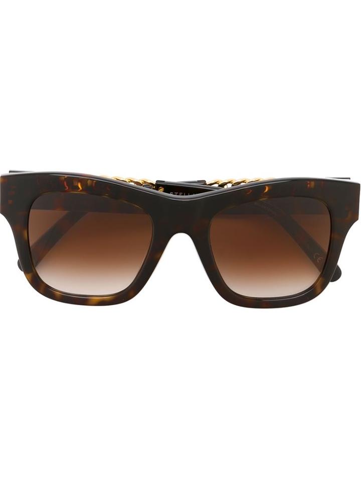 Stella Mccartney 'falabella' Sunglasses, Women's, Brown, Cotton/acetate/metal (other)
