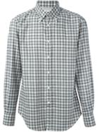 Brunello Cucinelli Checked Button Down Collar Shirt, Men's, Size: Xxl, Grey, Cotton