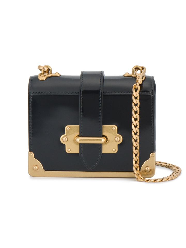 Prada Micro Cahier Box Bag - Black