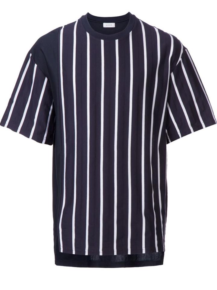 En Route Vertical Stripe T-shirt, Men's, Size: 1, Blue, Cotton