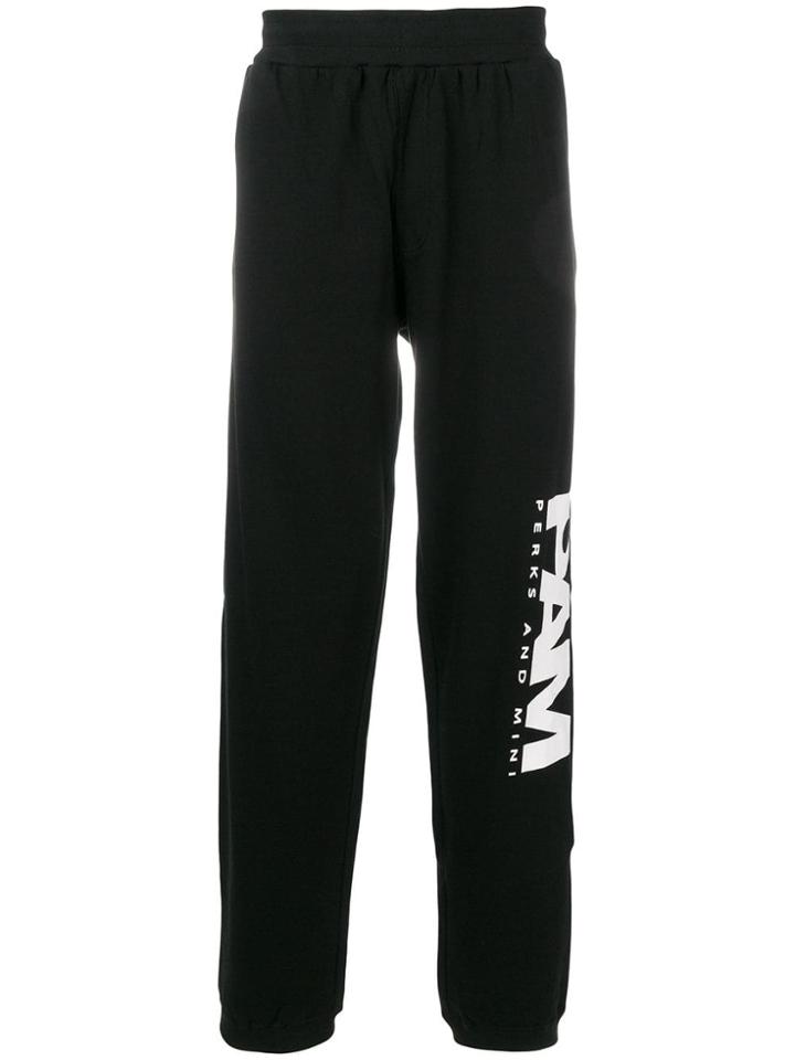 Pam Perks And Mini Logo Print Jog Track Pants - Black