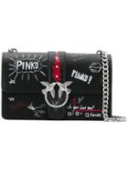 Pinko Graffiti Love Bag - Black
