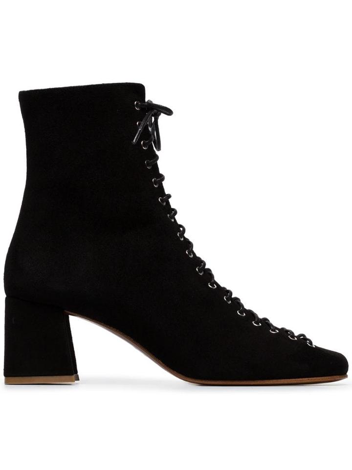 By Far Black Becca 50 Suede Ankle Boots