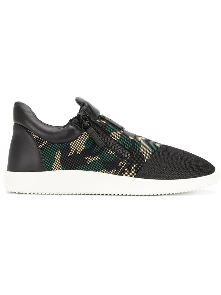Giuseppe Zanotti Design Camouflage Runner Sneakers - Black