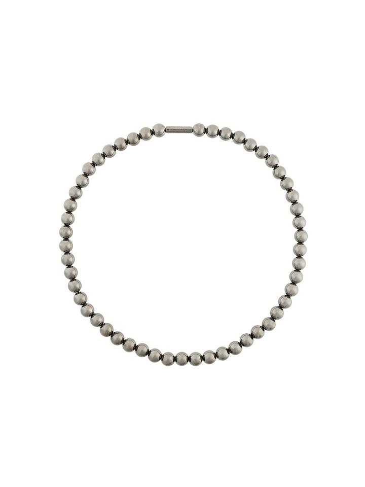 Dsquared2 Rounded Bead Choker, Men's, Metallic