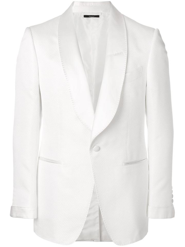 Tom Ford Textured Smoking Jacket - White