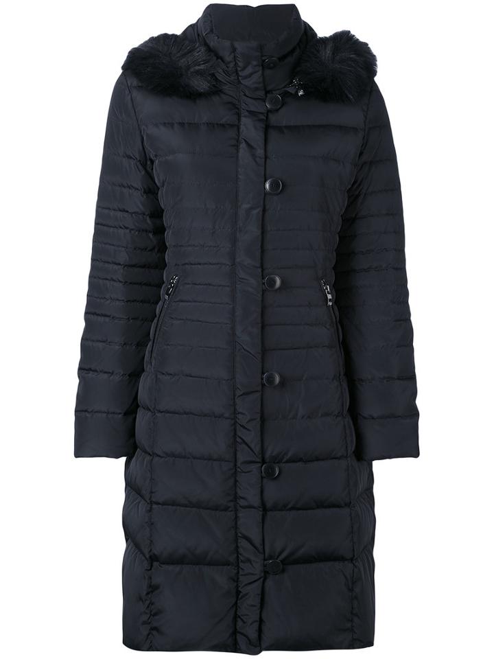 Armani Jeans - Padded Parka - Women - Acrylic/modacrylic/polyester/duck Feathers - 42, Blue, Acrylic/modacrylic/polyester/duck Feathers