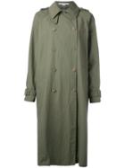 Stella Mccartney - Oversized Trench Coat - Women - Polyimide - 36, Green, Polyimide