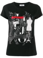 Liu Jo Tabloid Print T-shirt - Black