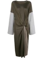 Mm6 Maison Margiela Twisted Front Dress - Green