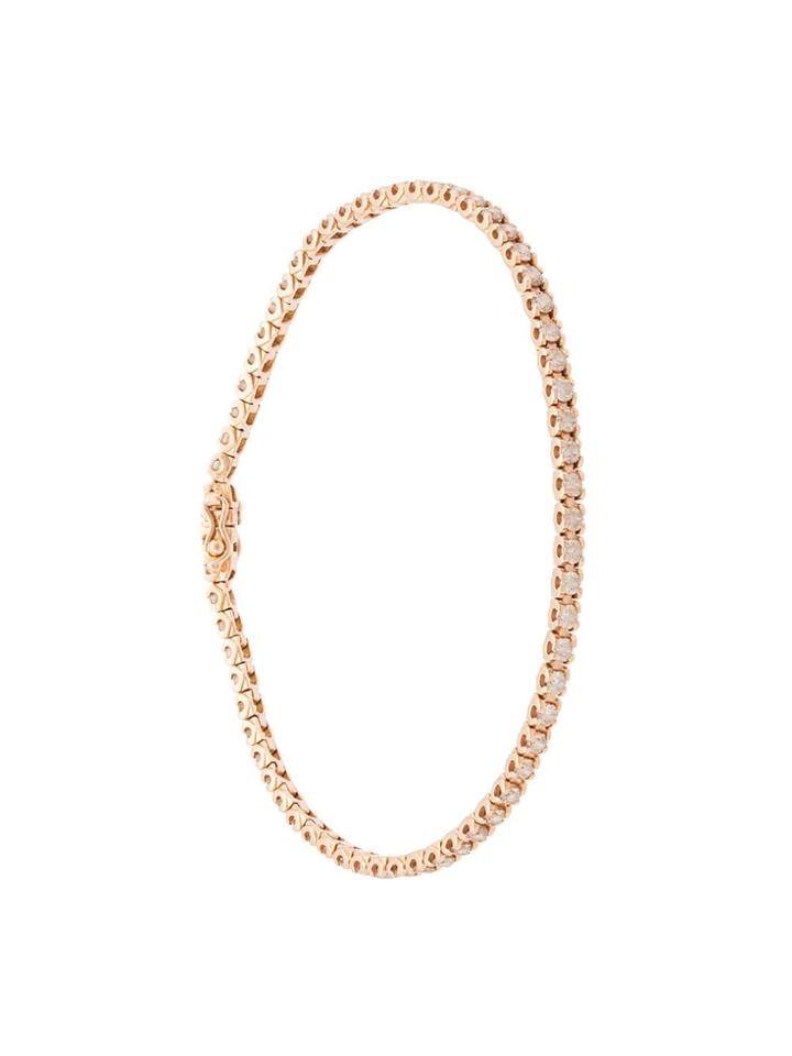 Eva Fehren 14kt Rose Gold The Line Diamond Bracelet