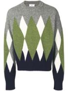 Ami Paris Argyle Pattern Sweater - Grey