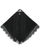 Twin-set Lace Trim Scarf - Black