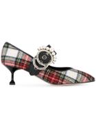 Miu Miu Tartan Crystal Buckle 55 Pumps - Multicolour