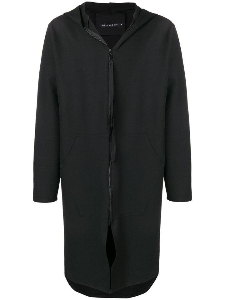 Alchemy Hooded Midi Coat - Black