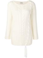 Liu Jo Cable Knit Top - White