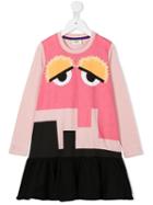 Fendi Kids 'bag Bugs' Printed Dress, Girl's, Size: 6 Yrs, Pink/purple