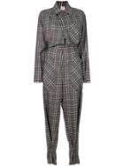 Ultràchic Checked Jumpsuit - Grey