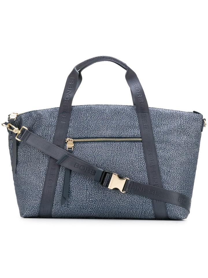 Borbonese Printed Logo Tote Bag - Grey