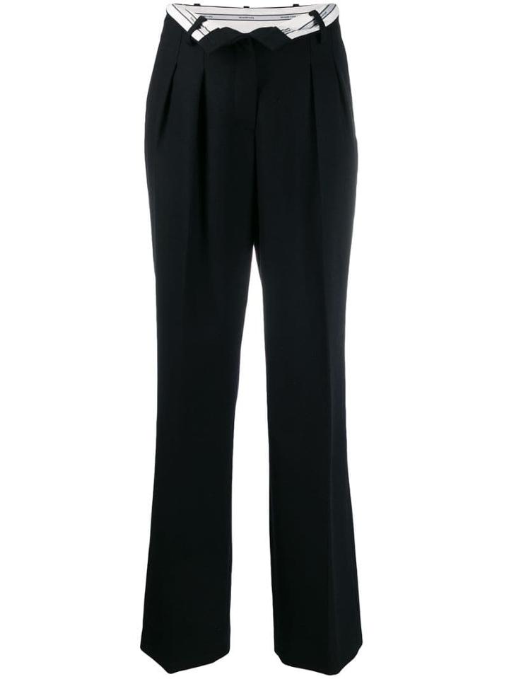 Alexander Wang Foldover Waist Trousers - Black