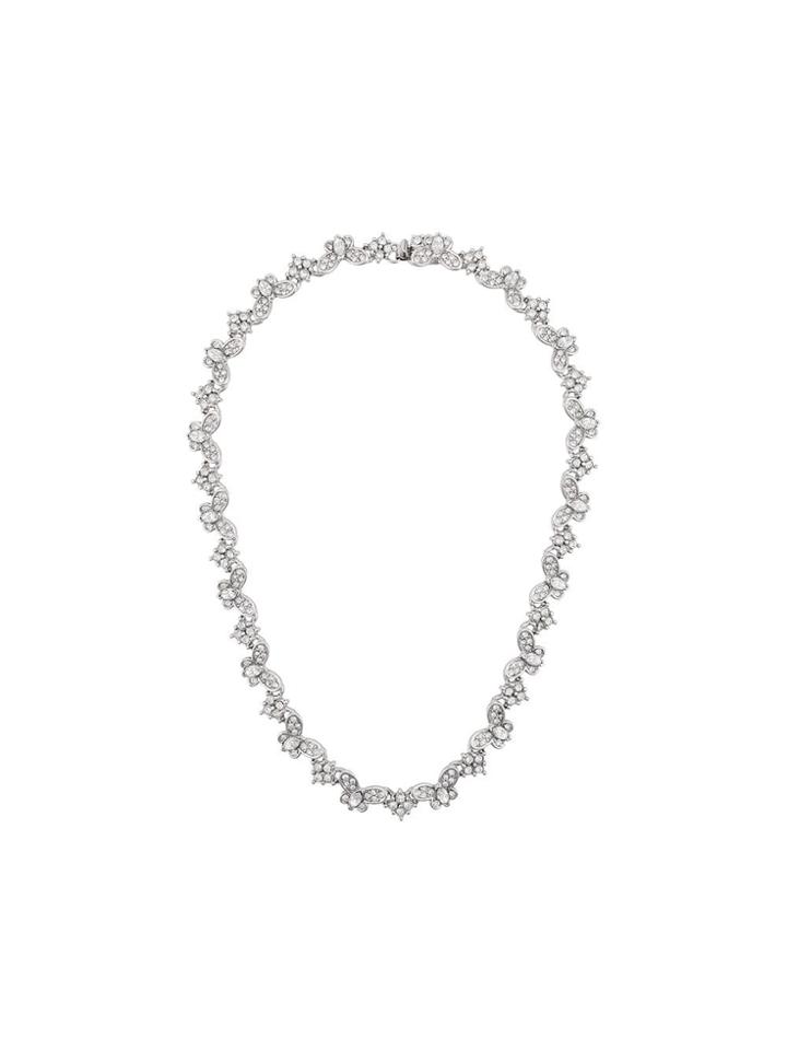 Susan Caplan Vintage 1980's Butterflies Necklace - Silver