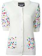 Boutique Moschino Dotted Panel Half Sleeve Cardigan