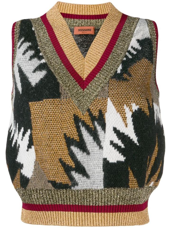 Missoni Intarsia-knit Vest - White