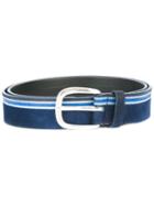 Orciani Striped Belt, Men's, Size: 100, Blue, Leather