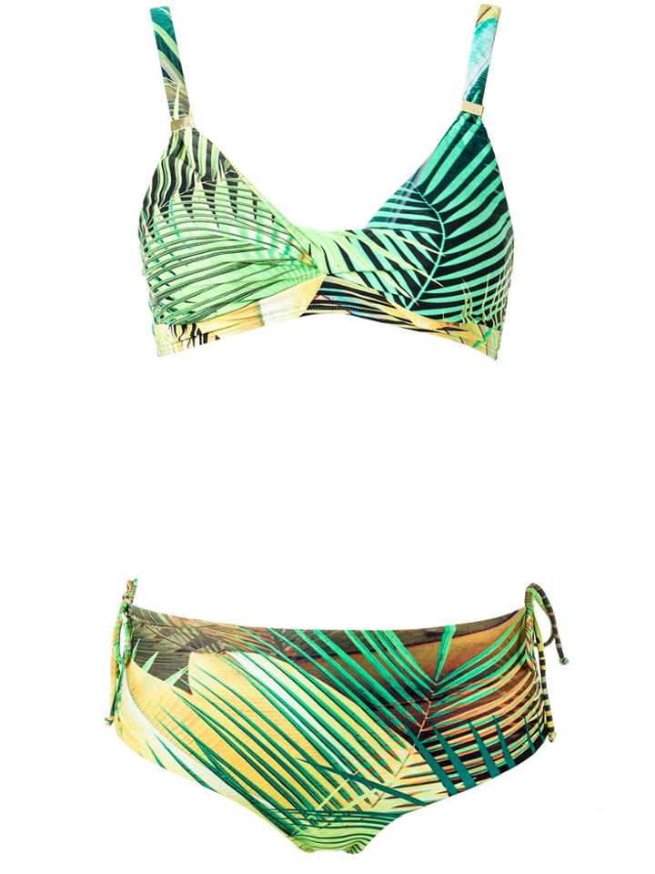 Lygia & Nanny Printed Triangle Bikini Set - Green