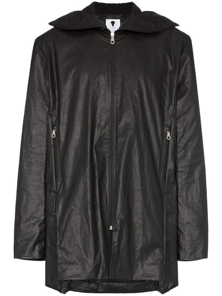 Vexed Generation Wax Hooded Zip Up Coat - Black
