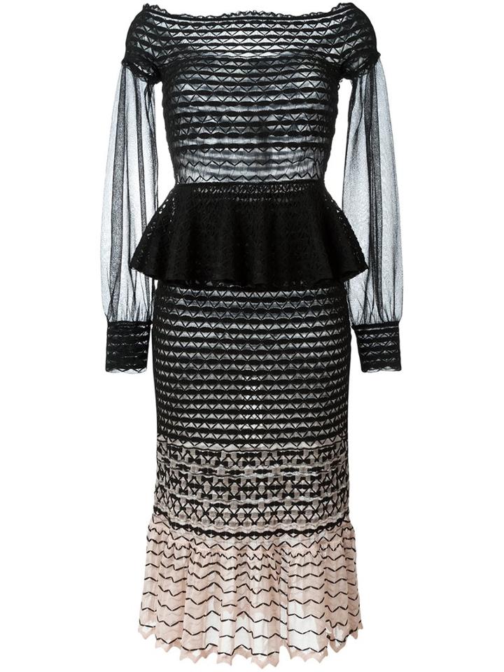 Alexander Mcqueen Off-shoulder Knit Dress, Women's, Size: Xs, Black, Silk/polyamide
