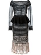 Alexander Mcqueen Off-shoulder Knit Dress, Women's, Size: Xs, Black, Silk/polyamide