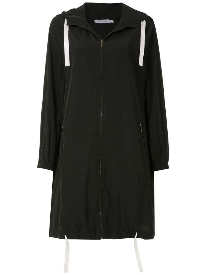 Mara Mac Long-line Hoodie - Black