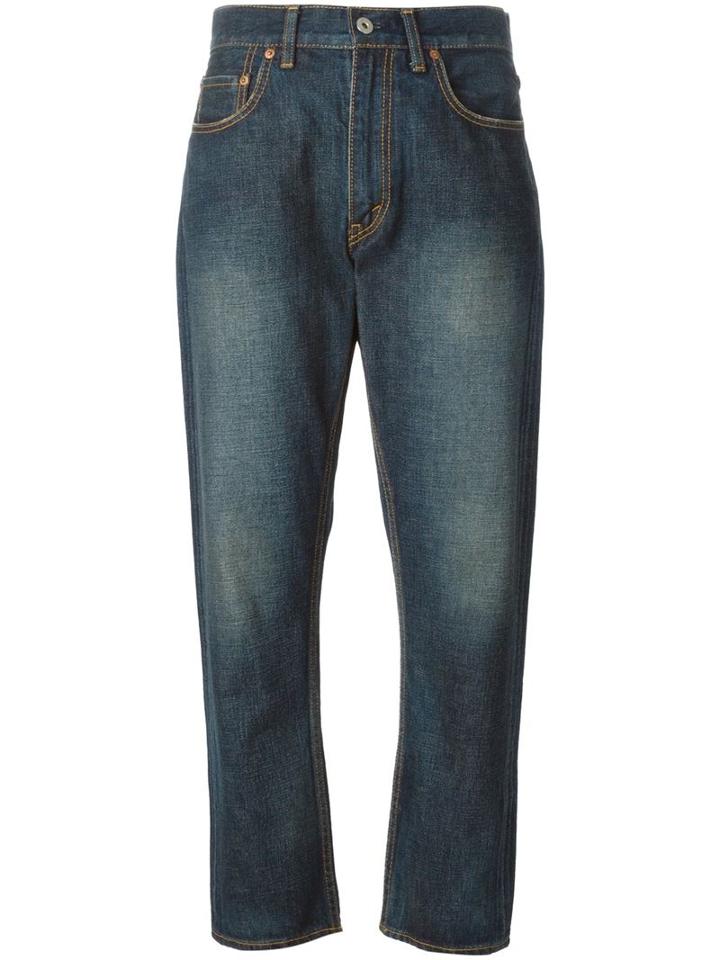 Junya Watanabe Comme Des Garçons Boyfriend Cropped Jeans, Women's, Size: Medium, Blue, Cotton