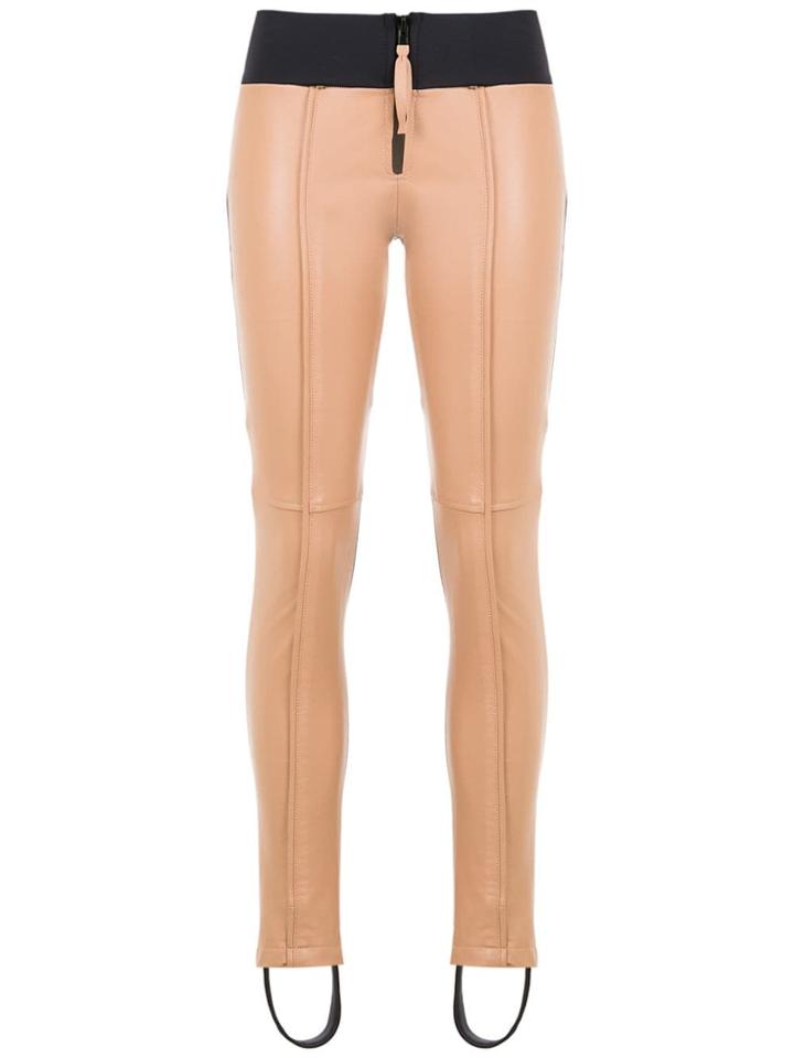 Andrea Bogosian Skinny Leather Trousers - Nude & Neutrals