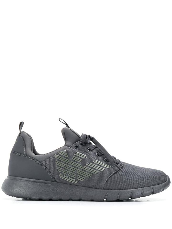 Ea7 Emporio Armani Low Top Lace Up Sneakers - Grey