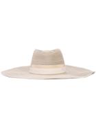 Maison Michel Wide Brim Hat - Nude & Neutrals