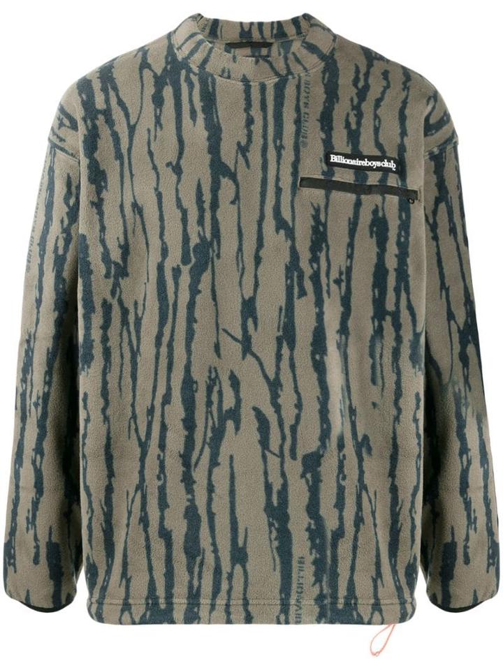 Billionaire Boys Club Patterned Logo Patch Sweatshirt - Green